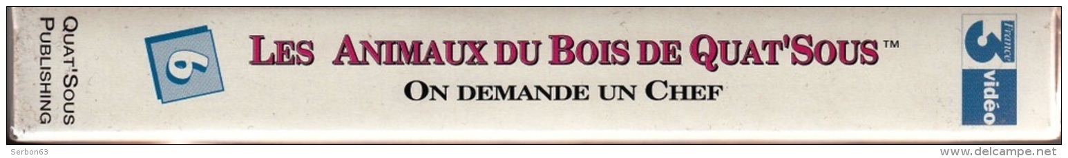 LES ANIMAUX DU BOIS DE QUAT'SOUS 25mm CASSETTE ENFANTS NEUVE SOUS BLISTER VHS COULEUR N°6 AVEC FRANCE 3 ON DEMANDE UN CH - Audio-Video