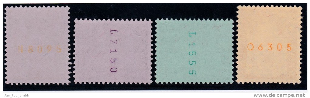 Schweiz 1963  Zu #  391 RM -394 RM Baudenkmäler Satz Rollenmarken ** Postfrisch - Coil Stamps