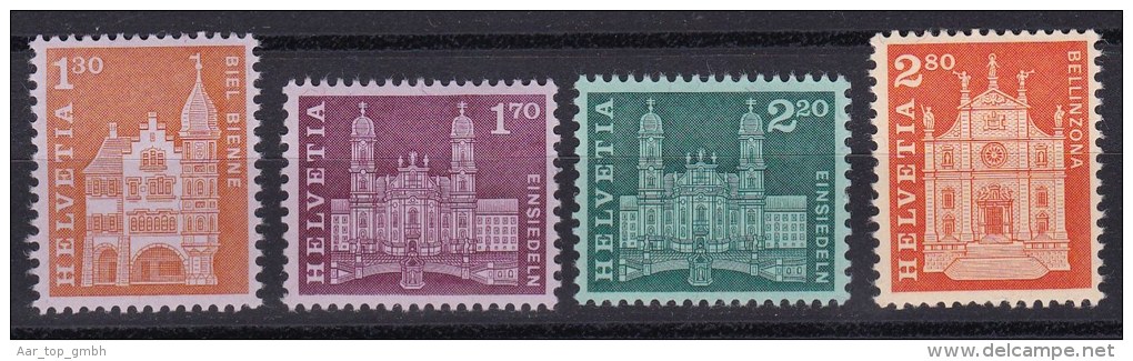 Schweiz 1963  Zu #  391 RM -394 RM Baudenkmäler Satz Rollenmarken ** Postfrisch - Rouleaux