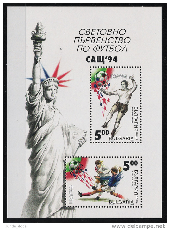 1994 Bulgarien Mi# Bl. 227 ** MNH Fußball Football Soccer Sport WM FIFA USA 94 - 1994 – États-Unis