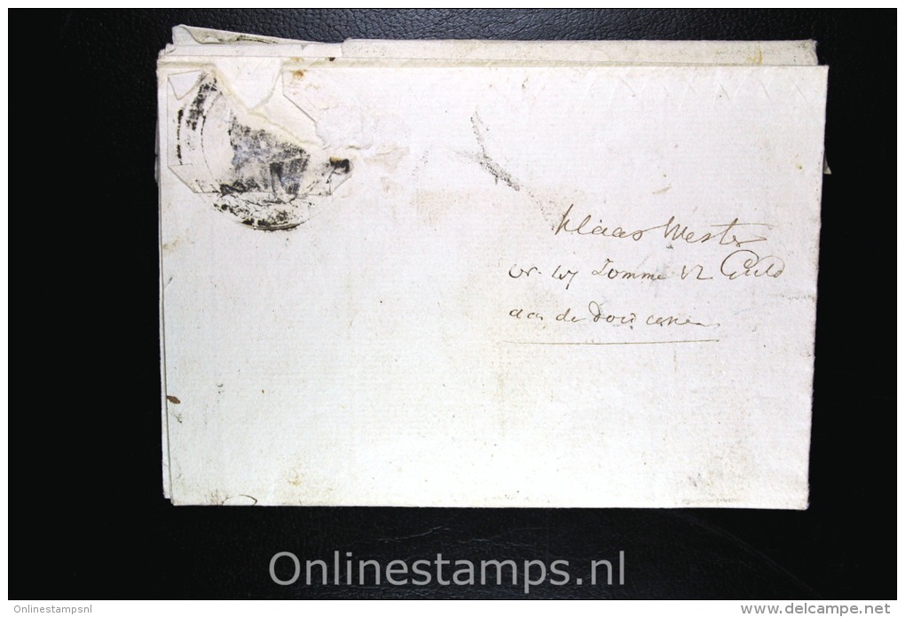 Nederland Comp. Brief Departementstempel Hoorn Naar Middelie, 1813  Portvrijdom Sous Prefet De L"Arrondis Dep. Zuiderzee - ...-1852 Vorläufer