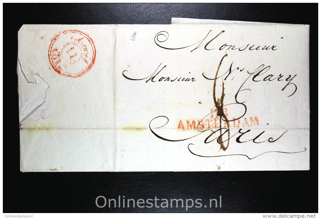 Nederland Complete Brief 1812 Amsterdam Naar Parijs - ...-1852 Prephilately