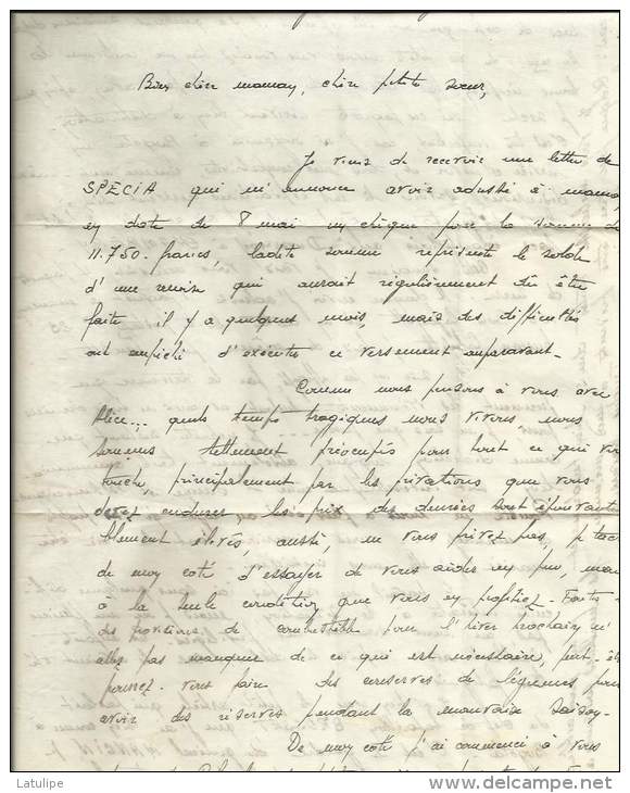 Lettre De Monsieur  Philippe-Duchamp A Bogotta (Colombia Adressé A Mme Vve Duchamp A Lyon 69 - Documents Historiques