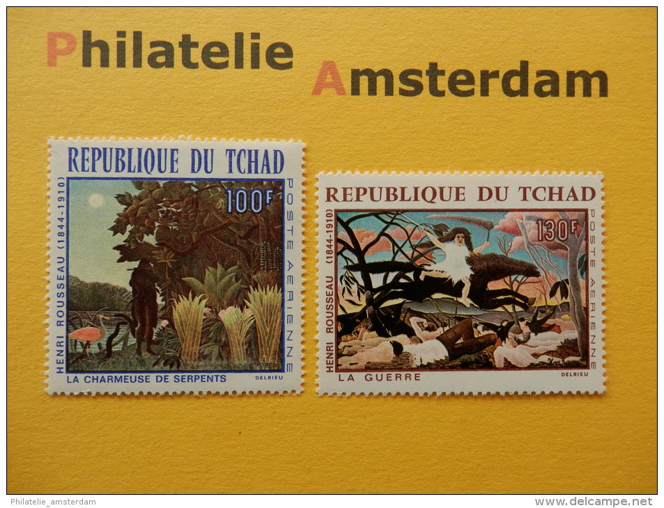 Tchad 1968, ARTS / HENRI ROUSSEAU / LA CHARMUSE DE SERPENTS: Mi  201-02, ** - Andere & Zonder Classificatie