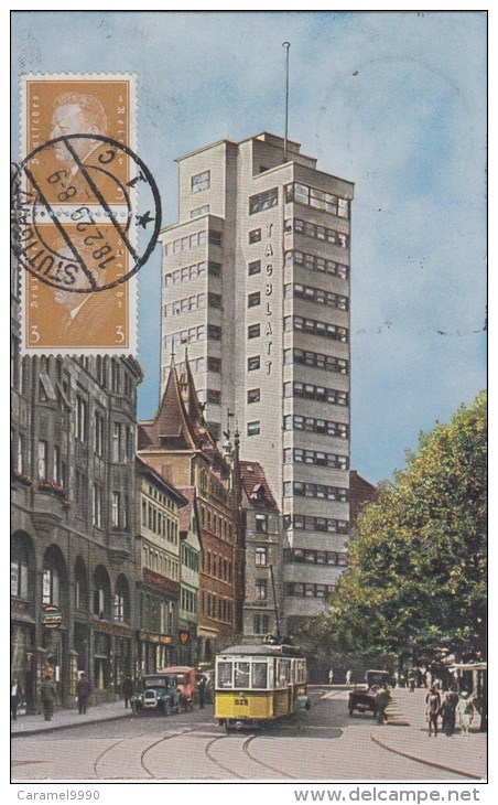 Stuttgart      Tram Tagblatt Turmhaus            Scan 5666 - Stuttgart