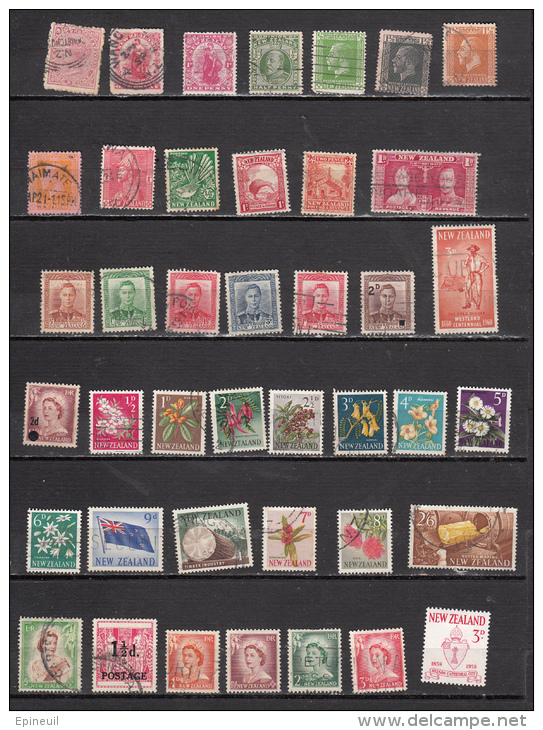 NOUVELLE ZELANDE LOT DE 41 TIMBRES DIFFERENTS - Colecciones & Series