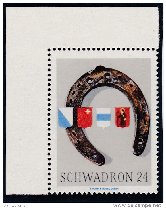 Schweiz Soldatenmarken Kavallerie "SCHWADRON 242 ** Postfrisch # 29 - Vignetten