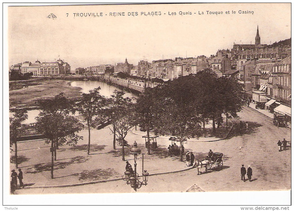 Trouville (Deauville- Calvados)-Reine Des Plages-Les Quais-La Touque-Le Casino-Attelage-Vélo-Commerces Ambulants-Animée - Trouville