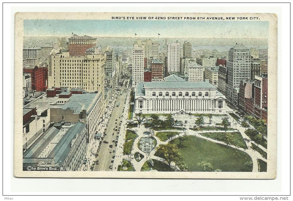 Bird's Eye View Of 42nd Street 6th Avenue -  New York City - Places & Squares