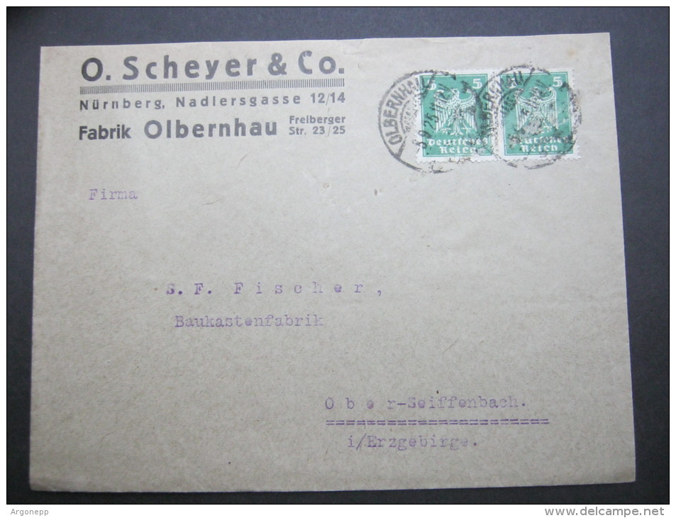 1925, Olbernhau  ,  Firmenbrief - Olbernhau