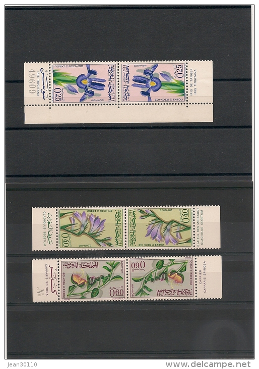 MAROC Année 1965   N° Y/T : 480A/482A** Les 3 Paires Tête-bêche Côte :15,50 € - Morocco (1956-...)