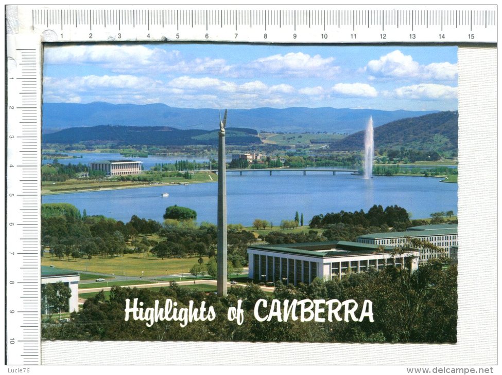 CANBERRA  -  Highlights  Of  .....  -  In Foreground The Australian American War Memorial Flanked By The Russel Hill Off - Canberra (ACT)