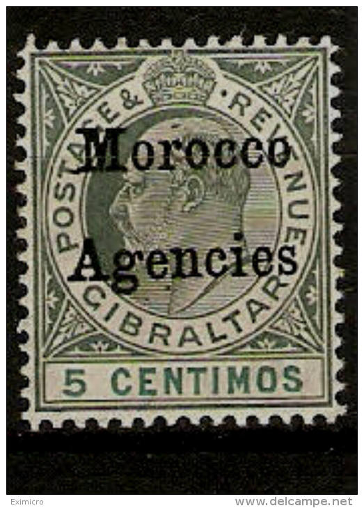 MOROCCO AGENCIES 1905 5c SG 24 WATERMARK MULTIPLE CROWN CA MOUNTED MINT Cat £21 - Morocco Agencies / Tangier (...-1958)