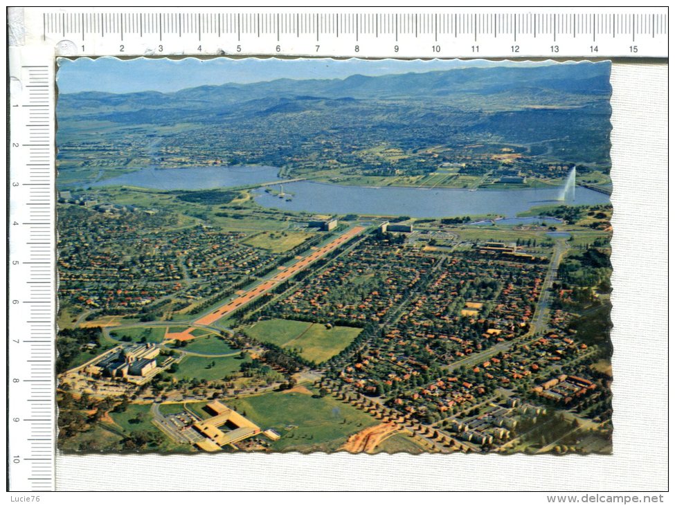 CANBERRA  -   A.C.T. -  Aérial Of Caberra Showing War Memorial, ANZAC  And Lake Burley Griffin - Canberra (ACT)