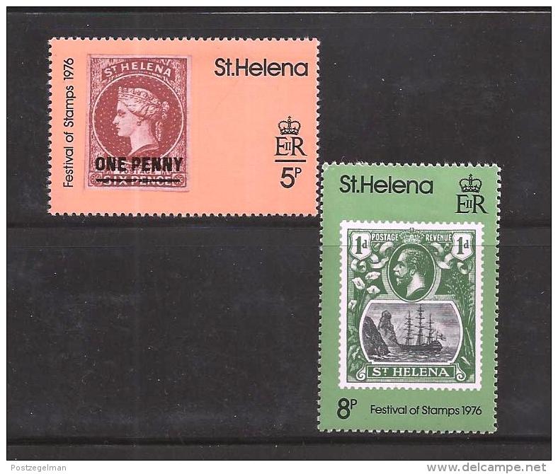 ST. HELENA, 1976, Stamps MNH, Day Of The Stamps (2 Values) Nrs. 282=284 - Sint-Helena