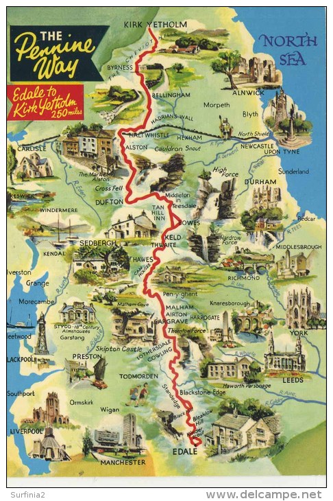 MAP - DENNIS - THE PENNINE WAY L.3604.L - Carte Geografiche