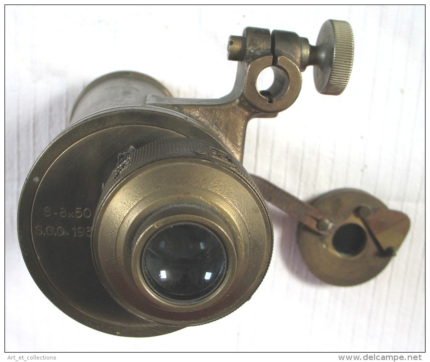 Lunette De La Marine Nationale En Laiton / Fabrication SGO De 1937 - Optics