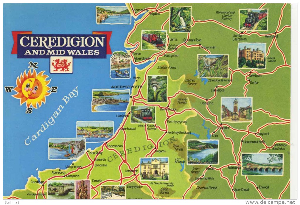 MAP - DENNIS - CEREDIGION AND MID WALES  M.037002L - Maps