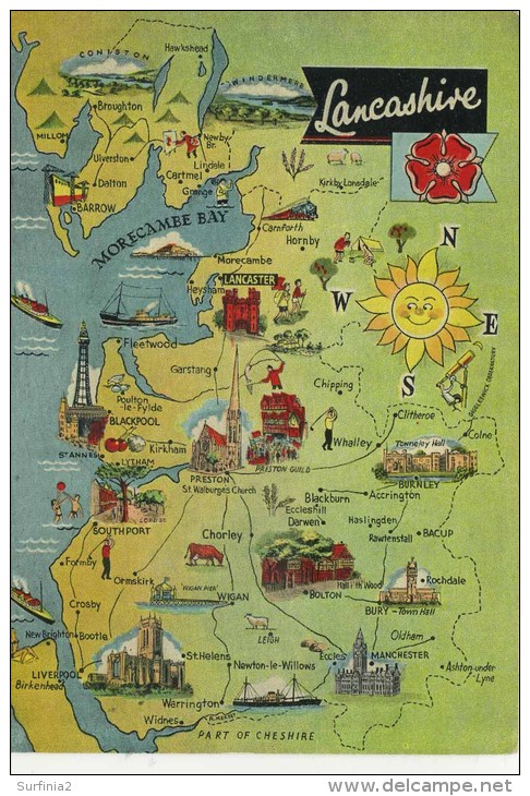 MAP - DENNIS - LANCASHIRE L.3601.L - Maps