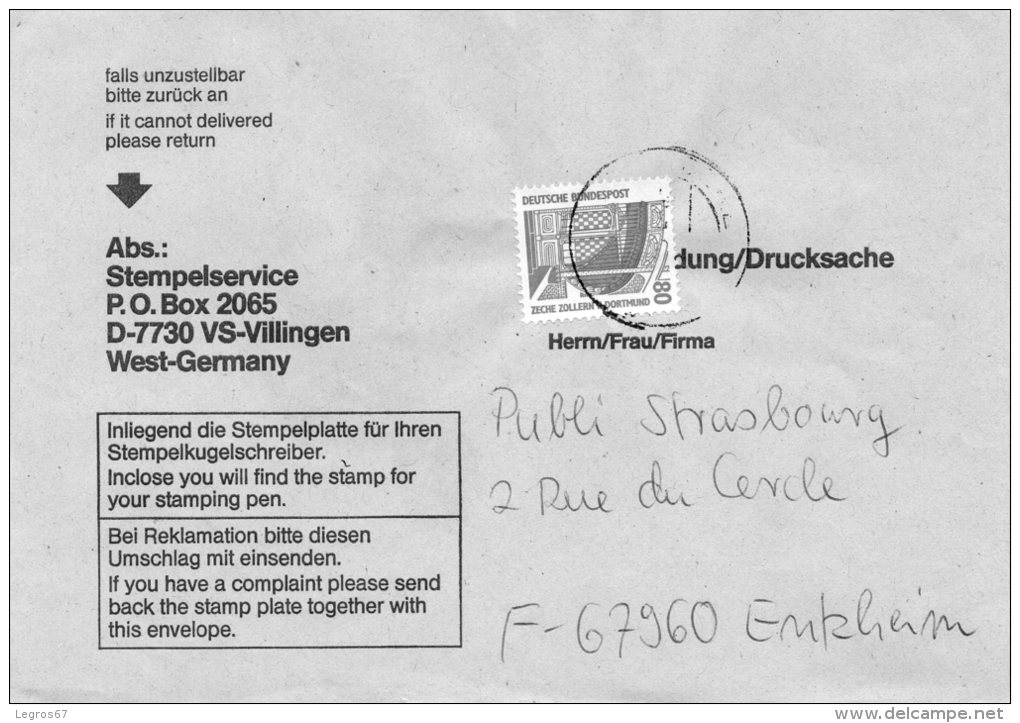 ENVELOPPE ZECHE ZOLLERN DORTMUND - Other & Unclassified