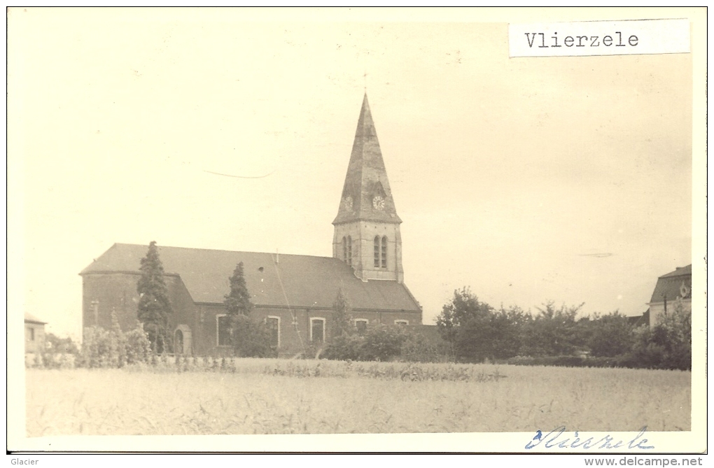 VLIERZELE - St Lievens Houtem -  Kerk - Fotokaart - Zie Scans - Sint-Lievens-Houtem