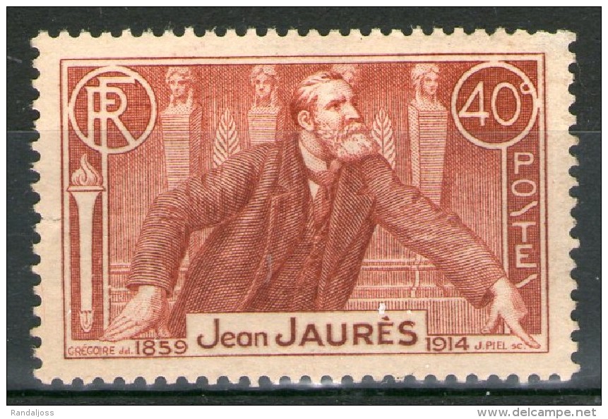 N° 318 Neuf Sans Gomme_tres Bon Centrage_petits Défauts - Unused Stamps