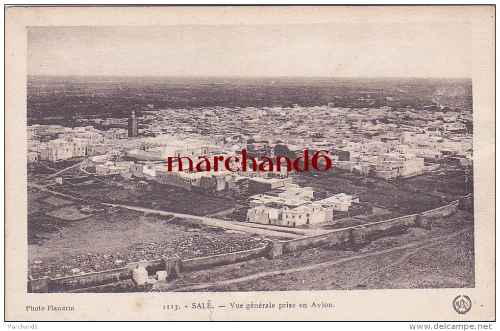 Maroc Salé Vue Générale Prise En Avion  éditeur Flandrin Mars - Autres & Non Classés