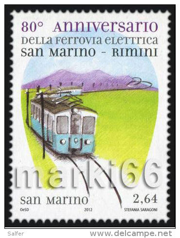 SAN MARINO 2012 FERROVIA RIMINI SAN MARINO  ** MNH - Neufs