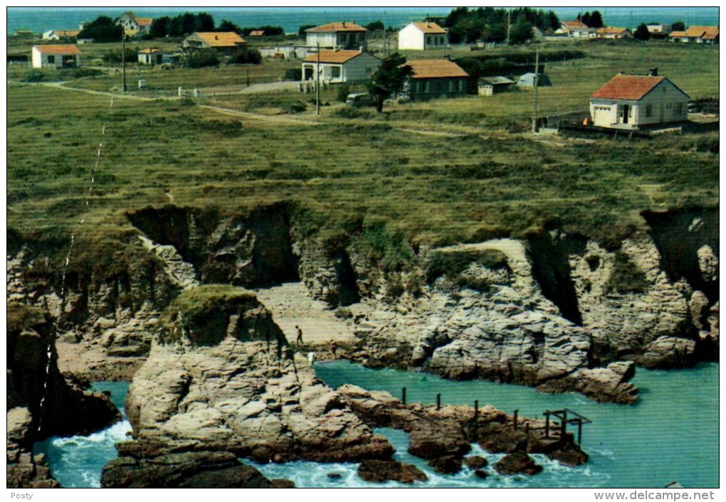 CPSM - PREFAILLES - VUE AERIENNE - POINTE DE SAINT GILDAS - LES CRIQUES - Coul - Ann 60 - - Préfailles