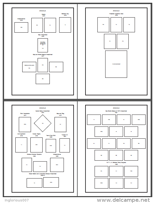 ANGOLA STAMP ALBUM PAGES 1870-2011 (241 pages)