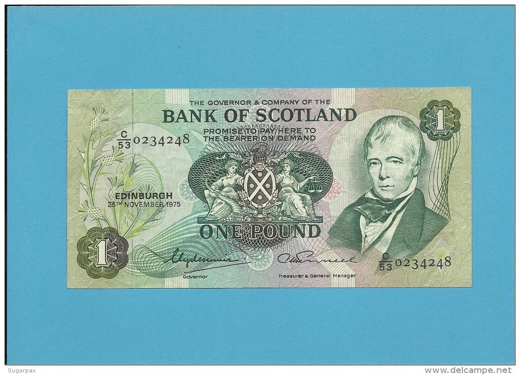 SCOTLAND - UNITED KINGDOM - 1 POUND - 26.11.1975 - P 111c - BANK OF SCOTLAND - 1 Pound