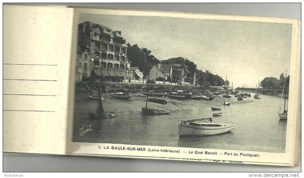 cpa la Baule sur Mer dans les années 30, carnet de 9 vues cartes postales, parfait état, non écrites, voir scan