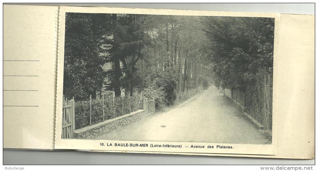 cpa la Baule sur Mer dans les années 30, carnet de 9 vues cartes postales, parfait état, non écrites, voir scan