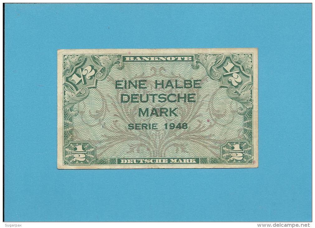 GERMANY - 1/2 DEUTSCHE MARK - 1948 - P1a - DEUTSCHLAND - 1/2 Mark