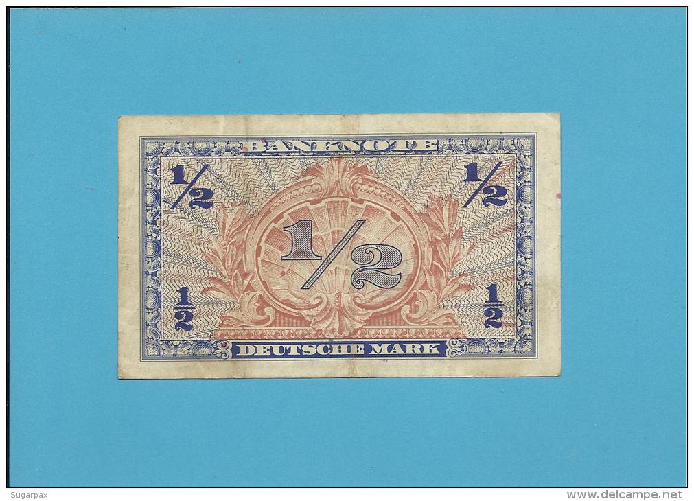 GERMANY - 1/2 DEUTSCHE MARK - 1948 - P1a - DEUTSCHLAND - 1/2 Mark