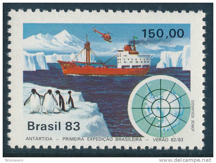 BRAZIL 1983 First Brazilian Antarctic Expedition MNH** - Antarctic Expeditions