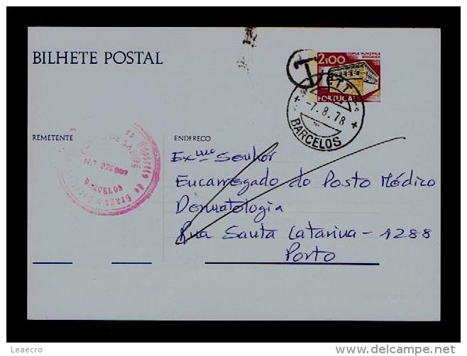 Portugal Tax T Multa Postal Stationery 1978 BARCELOS  Gc1663 - Lettres & Documents