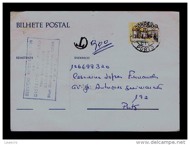 Portugal Tax T Multa Postal Stationery  BROKEN On Vertical 1/2 Covers 1978 Gc1664 - Covers & Documents