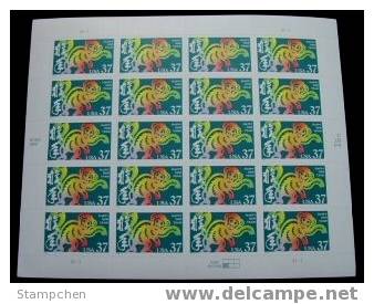 2004 USA Chinese New Year Zodiac Stamp Sheet- Monkey Sc#3832 Self-Adhesive - Sheets