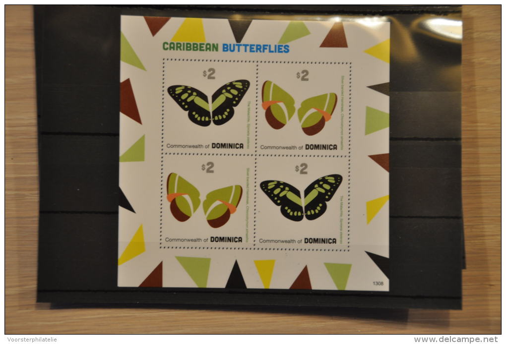 M 319 + DOMINICA 2013 VLINDERS BUTTERFLIES PAPILLON SCHMETTERLING MNH NEUF ** - Dominica (1978-...)