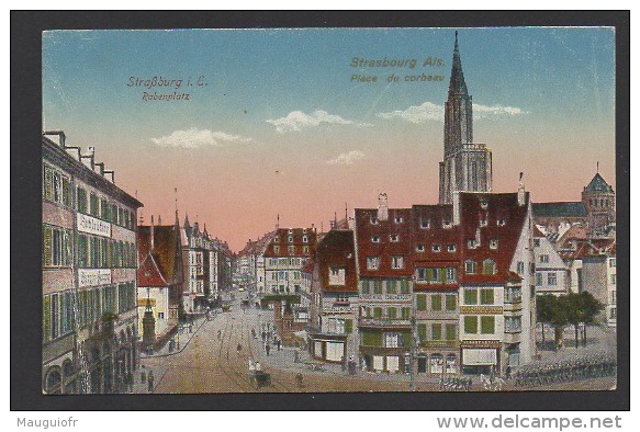 DF / 67 BAS RHIN / STRASBOURG / PLACE DU CORBEAU / CIRCULÉE EN 1919 - Strasbourg