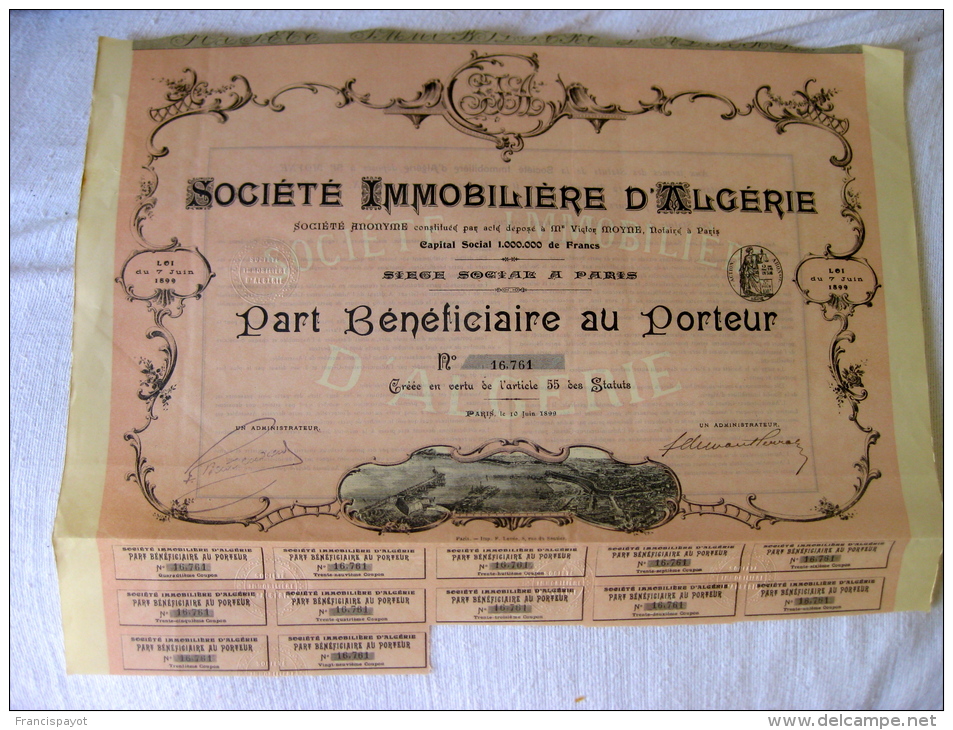 Société Immobilière D’Algérie 1899 - Afrique