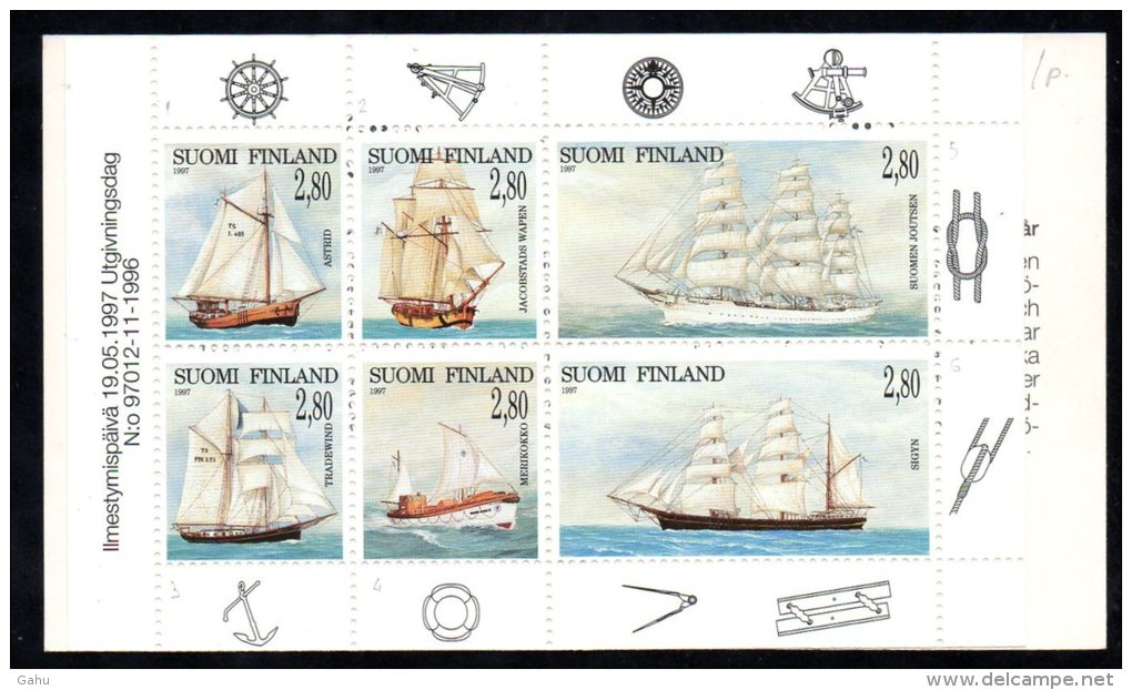 Finlande ; Finland  ; 1997  ; N° Y:  1351/56 ;   N**  ;   " Carnet * 1351 "  ; ; Cote Y  : 12.00   E. - Unused Stamps