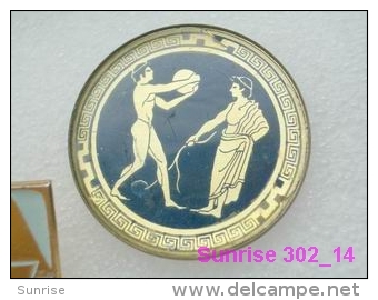 Ancient Greece Is Olimpic Games. Shot Putter Badge Old 302_o4835 - Olympische Spiele