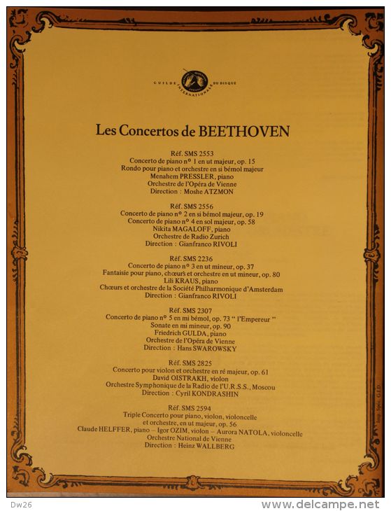 Beethoven - Les Concertos - Coffret De 6 Disques - Classique