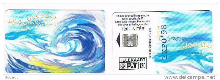 LUSSEMBURGO (LUXEMBOURG) - P&T CHIP - 1998  TS16 LISBOA EXPO 98: LES OCEANS         - USED - RIF. 7952 - Other & Unclassified