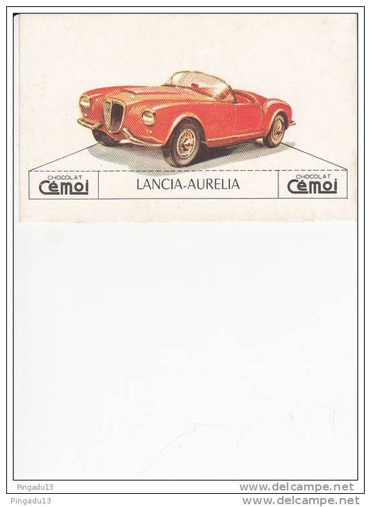 Au Plus Rapide Chocolat Cémoi Automobile Lancia Aurélia Découpis Cartonné Excellent état Rare à La Vente Année 50 - Advertising