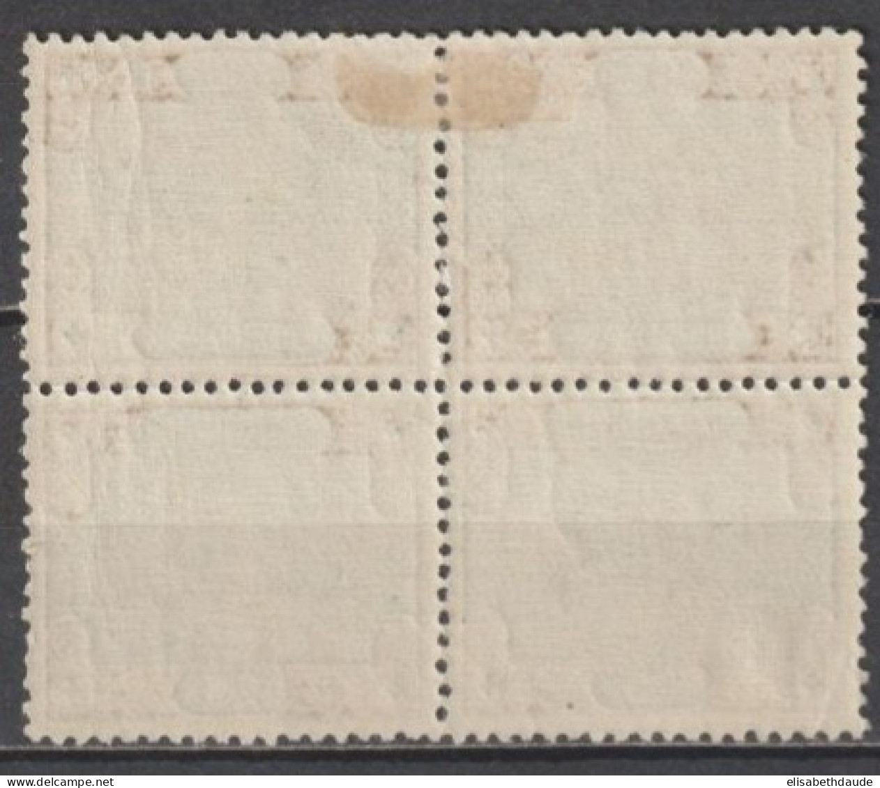 SAAR / SARRE - 1921 - YVERT N° 56c BLOC De 4 * Dont 2 TETE-BECHE - COTE = 80 + EUROS - Unused Stamps