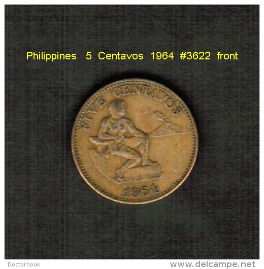 PHILIPPINES    5  CENTAVOS  1964  (KM # 187) - Philippines