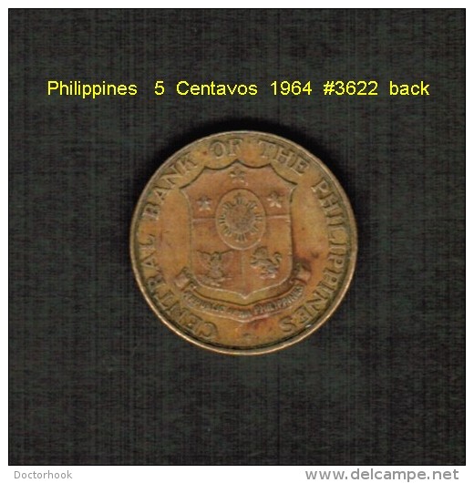 PHILIPPINES    5  CENTAVOS  1964  (KM # 187) - Philippines